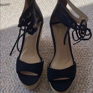 Black wedges! Size 7